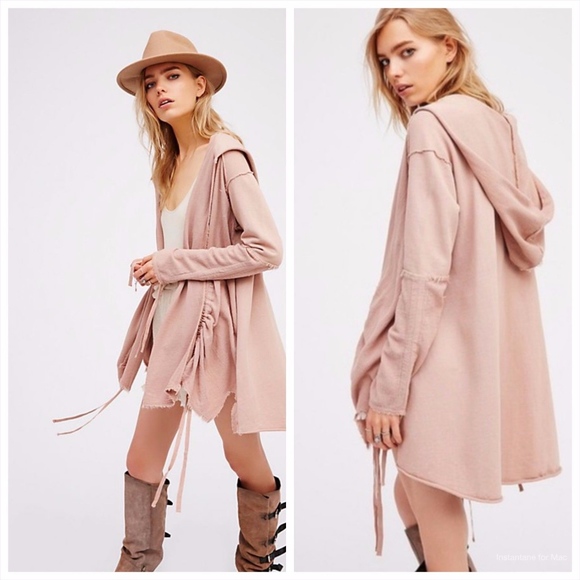 Free People Jackets & Blazers - Free People Get Yer Gauze Hooded Cardigan